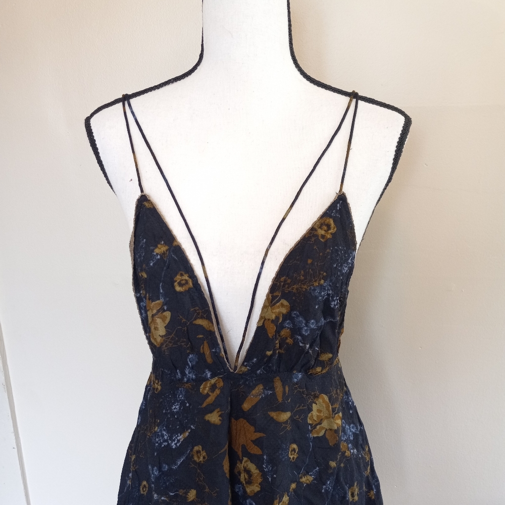 Free People Intimately Losin' It Romper Color Raven Womens Size Small - Picture 4 of 12